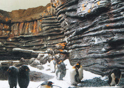 Décor polaire en béton sculpté pour l’aquarium Océanopolis de BREST