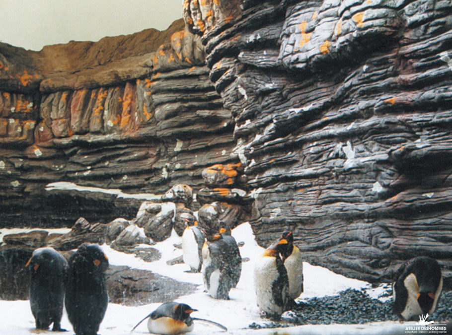 Décor polaire en béton sculpté – OCEANOPOLIS DE BREST