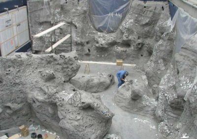 Reconstitution en béton de fonds marins pour Crétaquarium de GOURNES