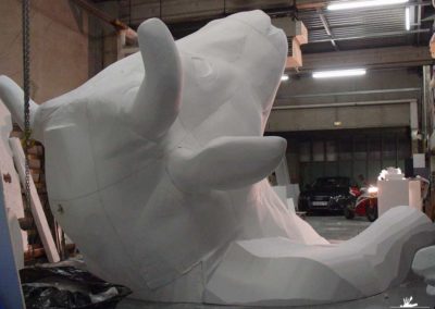 Sculpture en polystyrène pour un stand DANONE Activia