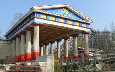 Restauration de décors en béton sculpté – PARC ASTÉRIX