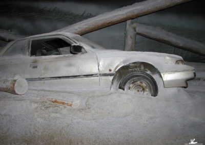 Reconstitution de décors volcaniques en béton pour le centre VULCANIA