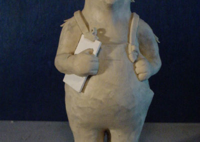 Réalisation de la sculpture de la Mascotte de l'enseigne - Le Petit FORESTIER