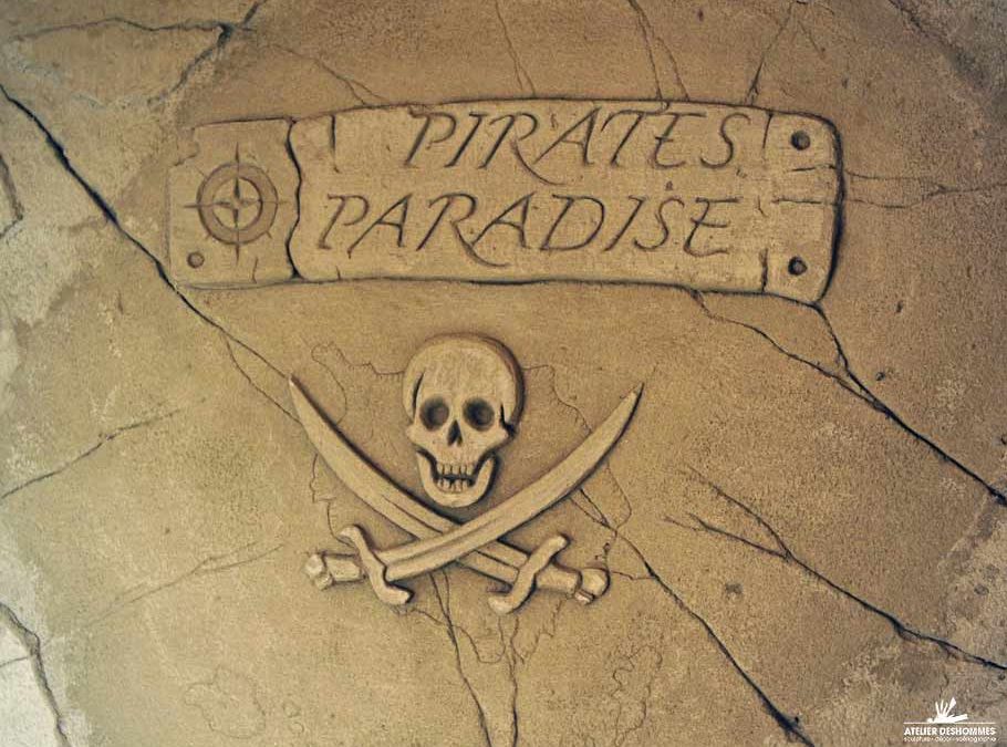 Décor en béton de restaurant à thème – PIRATES PARADISE