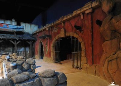 Décor en béton pour le restaurant à thème PIRATES PARADISE