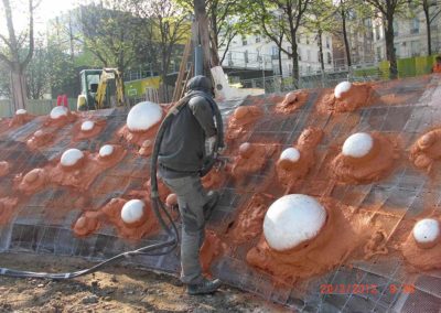 Décor en béton de parc de jeux - JARDIN NELSON MANDELA